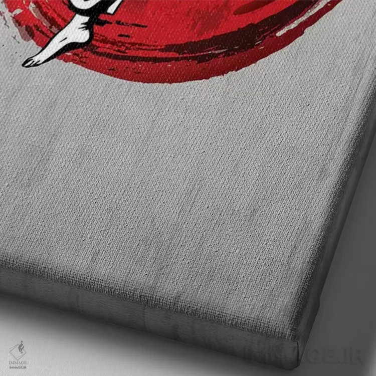 تابلو دکوراتیو کاراته دو اثر کورنل ولاد - نمای نزدیک بافت بوم