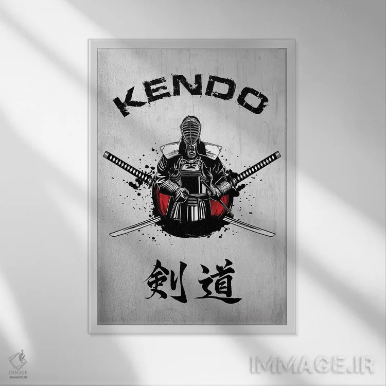 تابلو دکوراتیو مبارز کندو اثر کورنل ولاد - نمای قابدار سفید