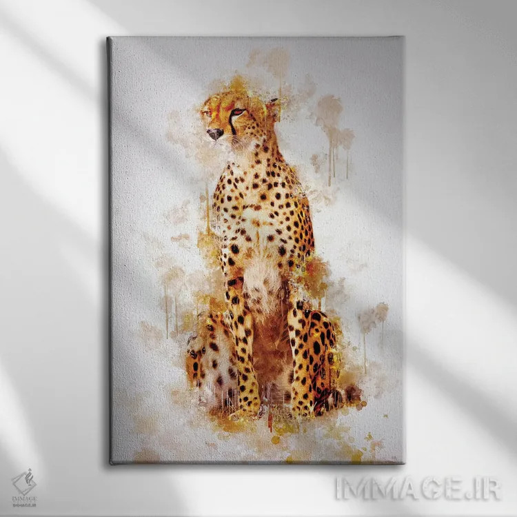 تابلو دکوراتیو یوزپلنگ اثر کورنل ولاد - نمای روبهرو روی دیوار