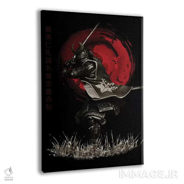 تابلو دکوراتیو حمله سامورایی بوشیدو اثر کورنل ولاد - نمای پرسپکتیو محصول