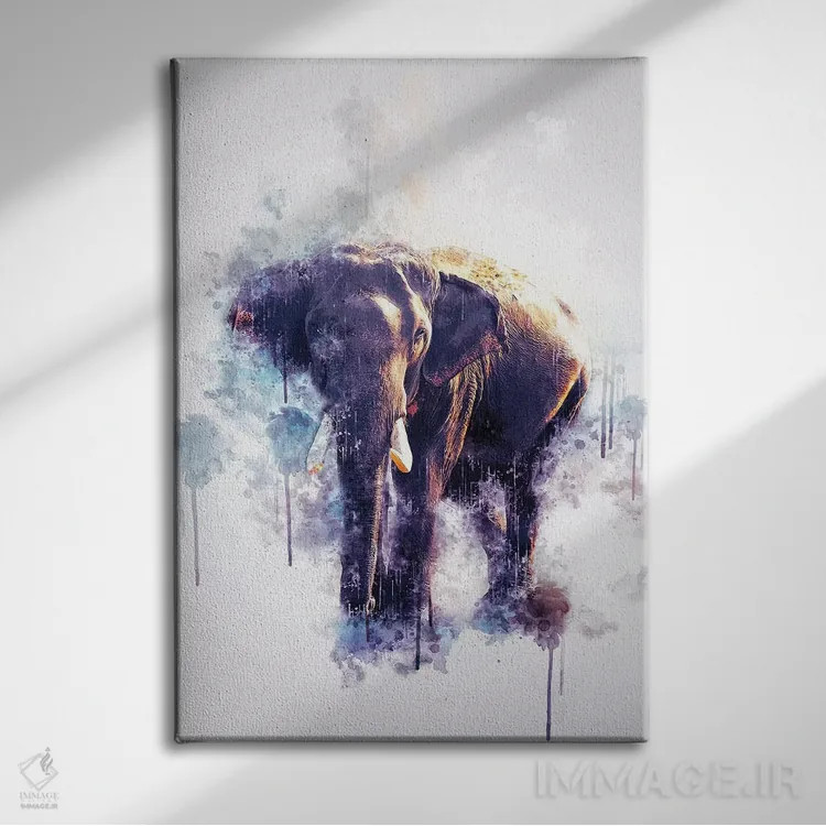 تابلو دکوراتیو فیل اثر کورنل ولاد - نمای روبهرو روی دیوار