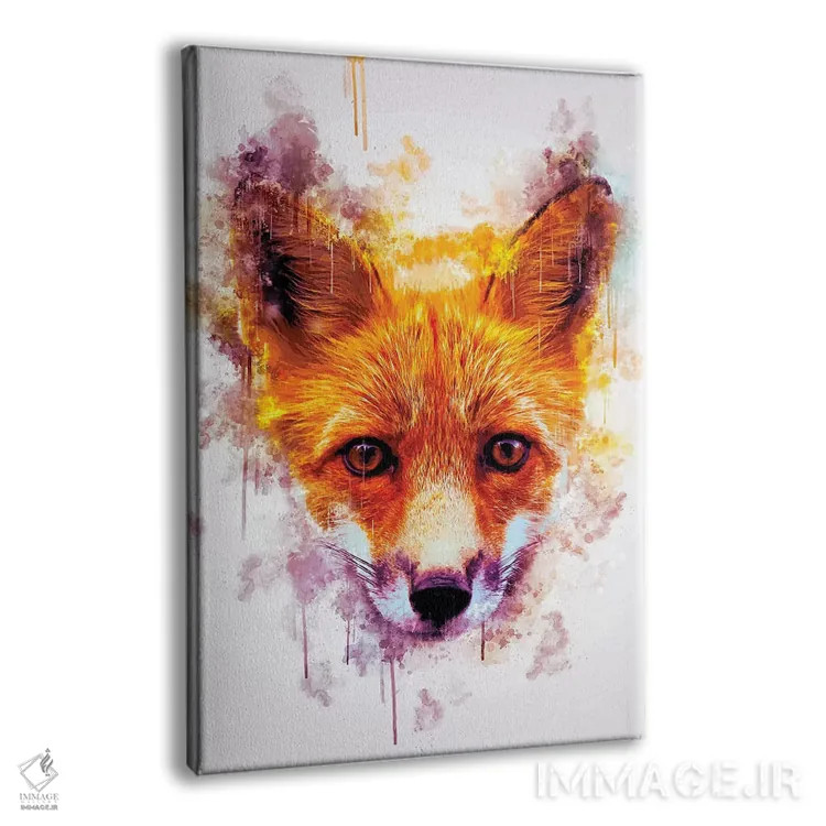 تابلو دکوراتیو سر روباه اثر کورنل ولاد - نمای پرسپکتیو محصول