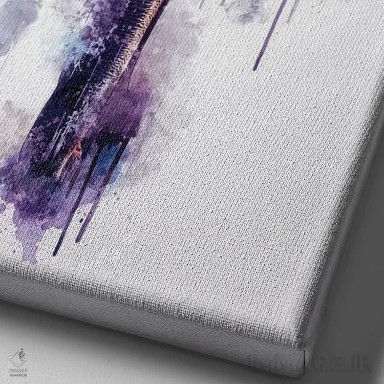 تابلو دکوراتیو سر فیل اثر کورنل ولاد - نمای نزدیک بافت بوم