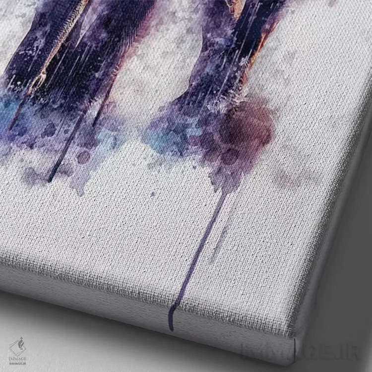 تابلو دکوراتیو فیل اثر کورنل ولاد - نمای نزدیک بافت بوم