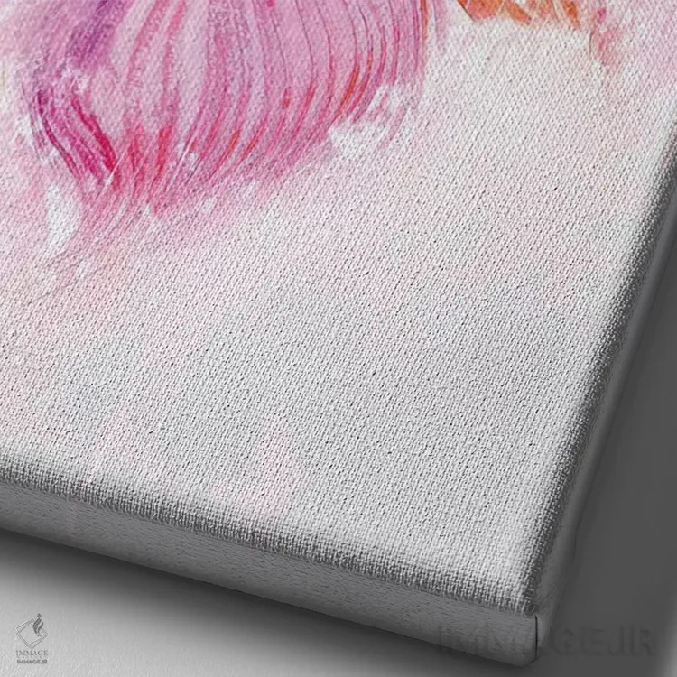 تابلو دکوراتیو ماهی رنگارنگ اثر کورنل ولاد - نمای نزدیک بافت بوم