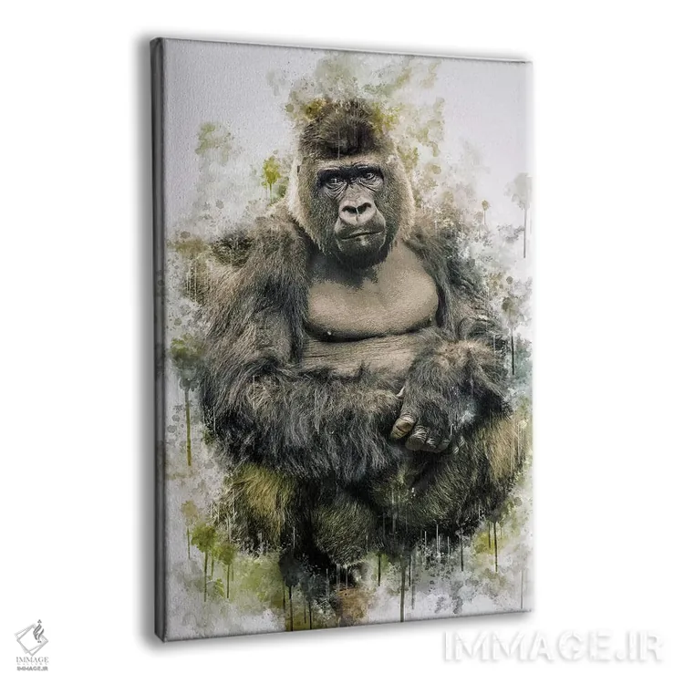 تابلو دکوراتیو گوریل اثر کورنل ولاد - نمای پرسپکتیو محصول