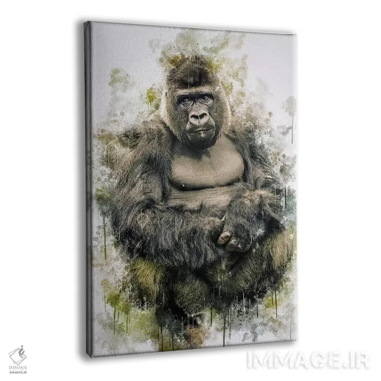 تابلو دکوراتیو گوریل اثر کورنل ولاد - نمای پرسپکتیو محصول