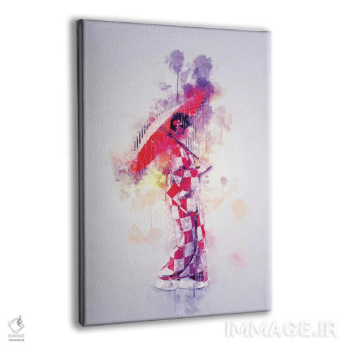 تابلو دکوراتیو دختر ژاپنی اثر کورنل ولاد - نمای پرسپکتیو محصول