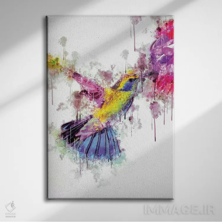 تابلو دکوراتیو مرغ مگس خوار اثر کورنل ولاد - نمای روبهرو روی دیوار