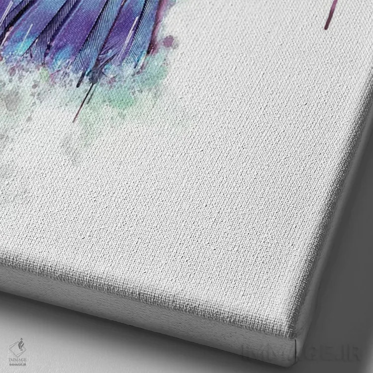 تابلو دکوراتیو مرغ مگس خوار اثر کورنل ولاد - نمای نزدیک بافت بوم