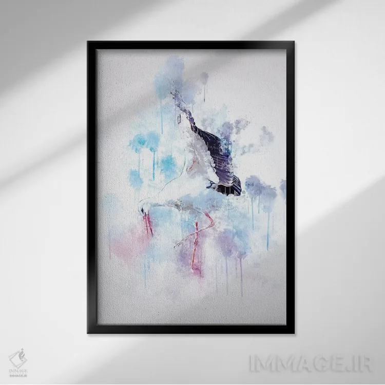 تابلو دکوراتیو لک لک اثر کورنل ولاد - نمای قابدار مشکی