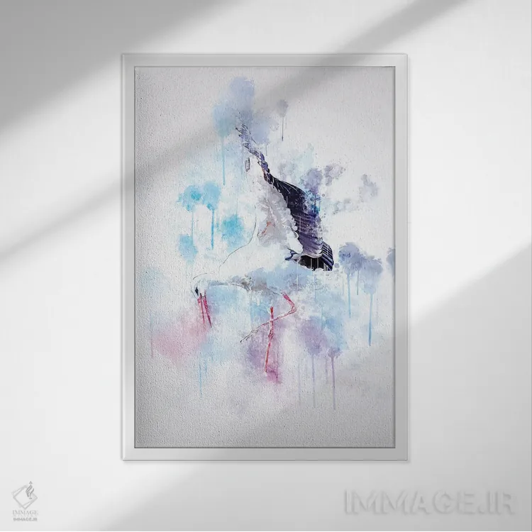 تابلو دکوراتیو لک لک اثر کورنل ولاد - نمای قابدار سفید