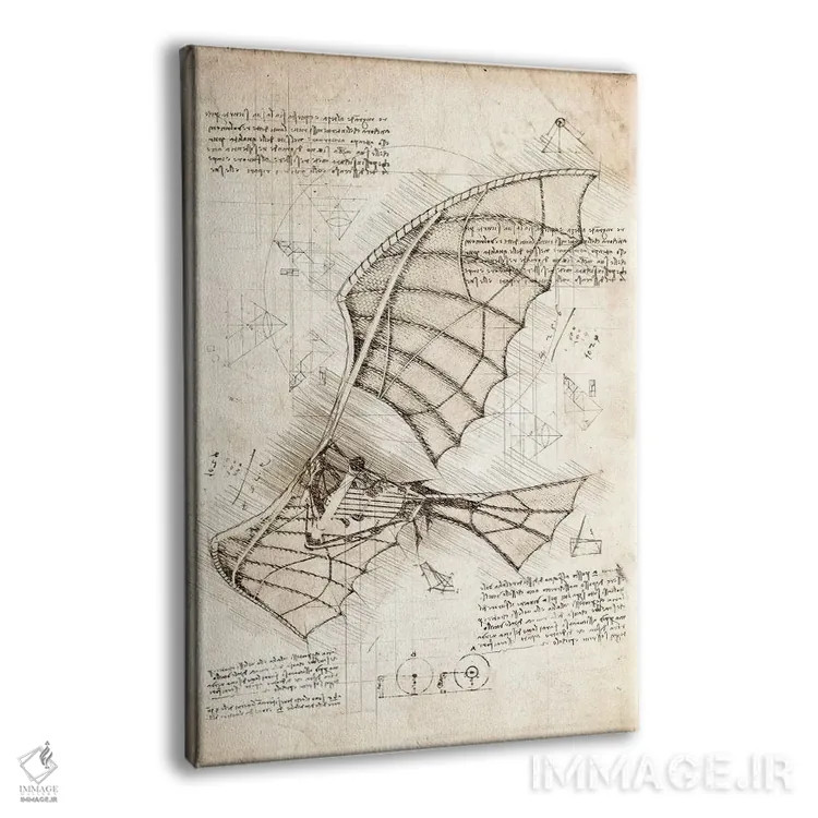 تابلو دکوراتیو ماشین پرنده اثر کورنل ولاد - نمای پرسپکتیو محصول