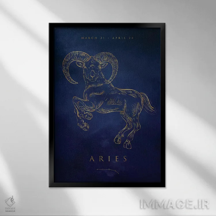 تابلو دکوراتیو برج حمل اثر کورنل ولاد - نمای قابدار مشکی