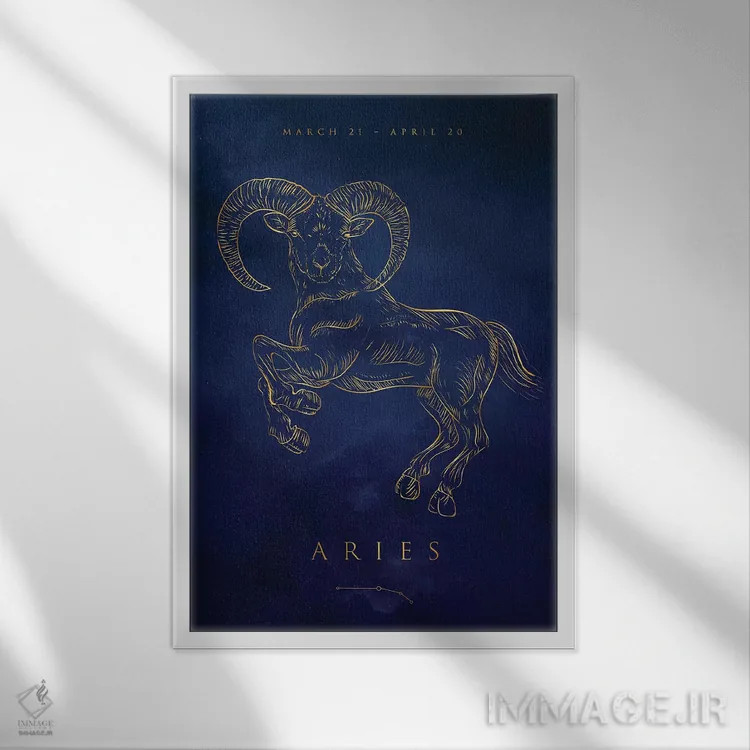 تابلو دکوراتیو برج حمل اثر کورنل ولاد - نمای قابدار سفید