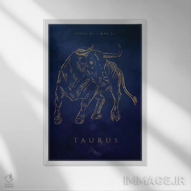 تابلو دکوراتیو برج ثور اثر کورنل ولاد - نمای قابدار سفید