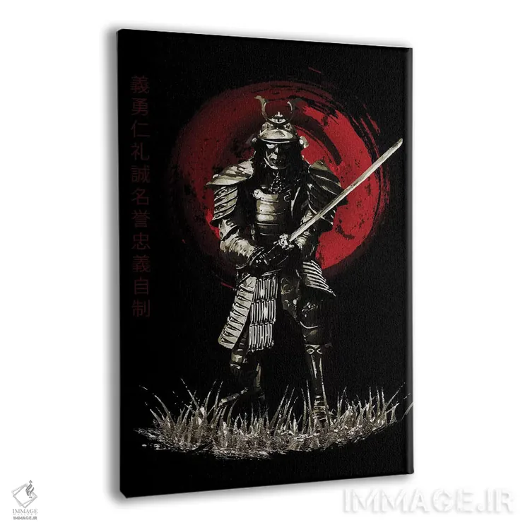 تابلو دکوراتیو سامورایی بوشیدو آماده اثر کورنل ولاد - نمای پرسپکتیو محصول