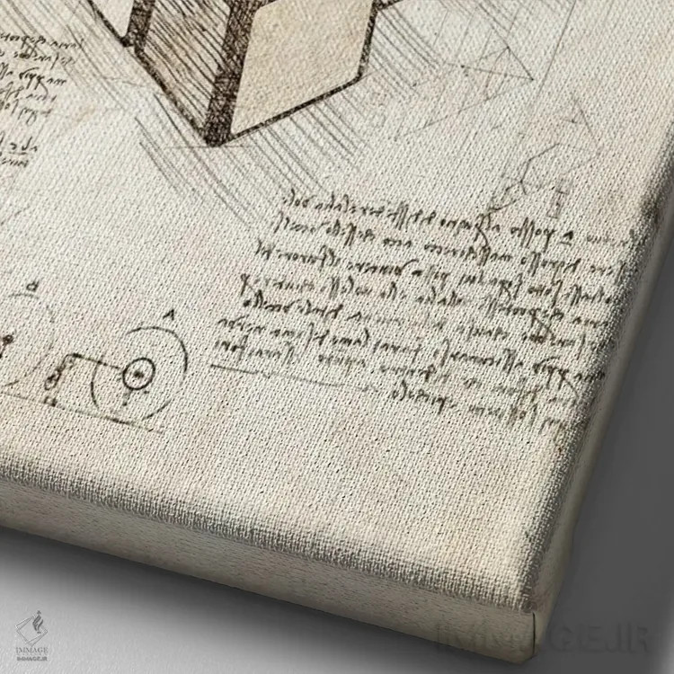 تابلو دکوراتیو مکعب روبیک اثر کورنل ولاد - نمای نزدیک بافت بوم