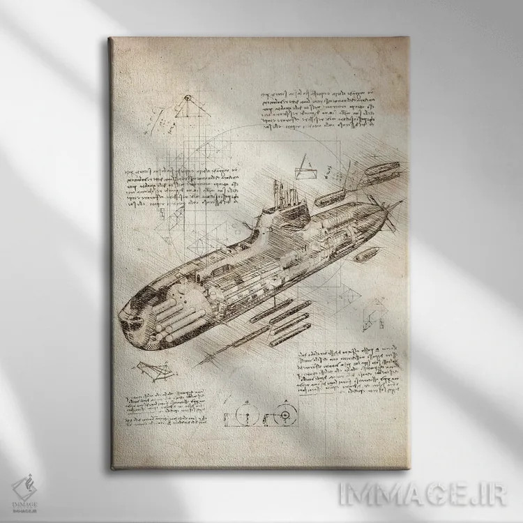 تابلو دکوراتیو زیر دریایی اثر کورنل ولاد - نمای روبهرو روی دیوار