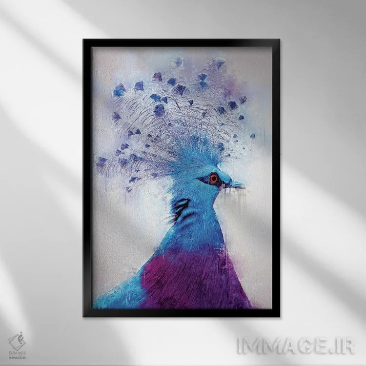 تابلو دکوراتیو قمری تاجدار ویکتوریا اثر کورنل ولاد - نمای قابدار مشکی