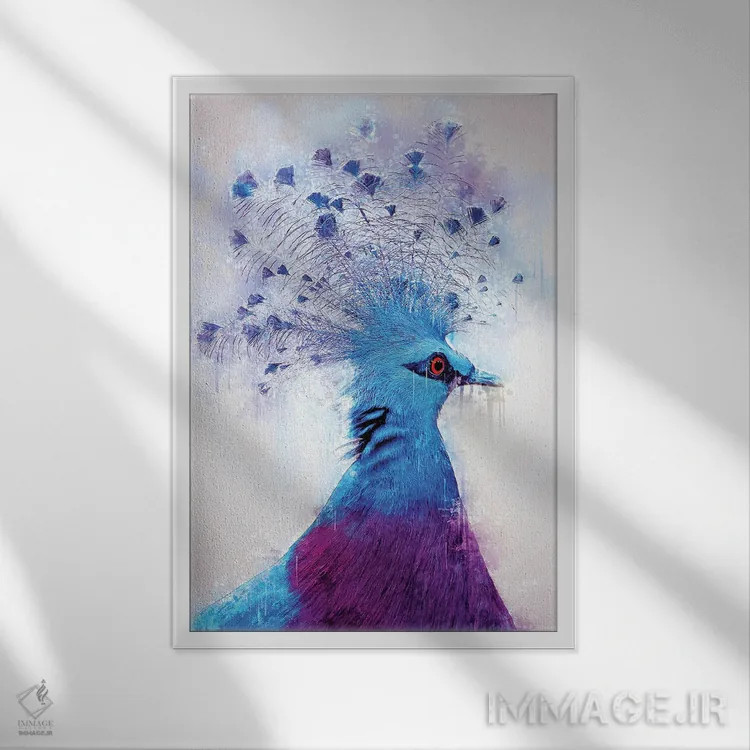 تابلو دکوراتیو قمری تاجدار ویکتوریا اثر کورنل ولاد - نمای قابدار سفید