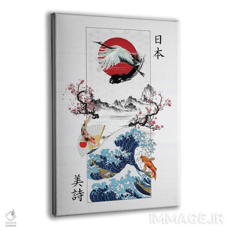 تابلو دکوراتیو احساس ژاپنی اثر کورنل ولاد - نمای پرسپکتیو محصول