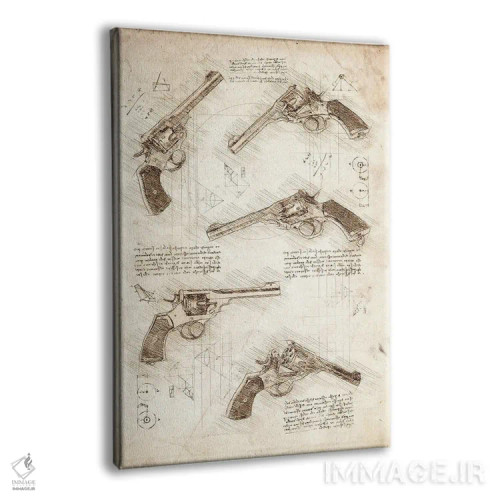 تابلو دکوراتیو تفنگ هفت تیر اثر کورنل ولاد - نمای پرسپکتیو محصول
