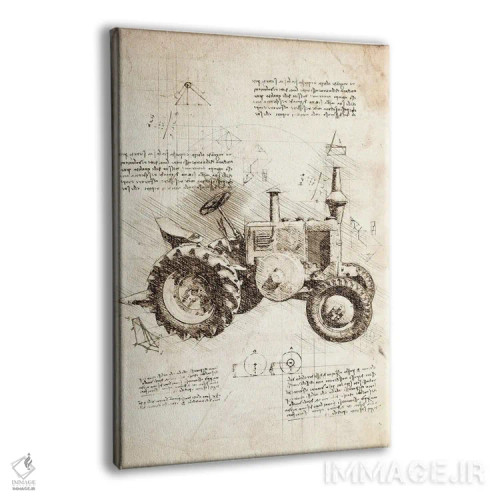 تابلو دکوراتیو تراکتور قدیمی اثر کورنل ولاد - نمای پرسپکتیو محصول