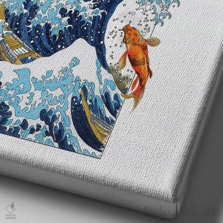 تابلو دکوراتیو احساس ژاپنی اثر کورنل ولاد - نمای نزدیک بافت بوم