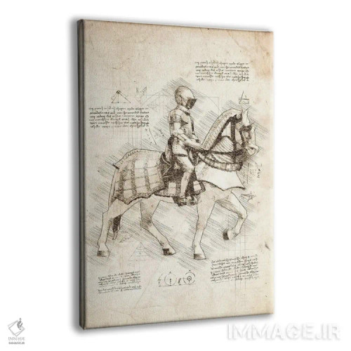 تابلو دکوراتیو شوالیه سوار بر اسب اثر کورنل ولاد - نمای پرسپکتیو محصول