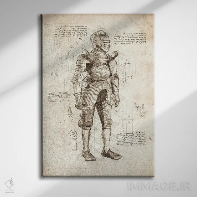 تابلو دکوراتیو زره جنگی اثر کورنل ولاد - نمای روبهرو روی دیوار