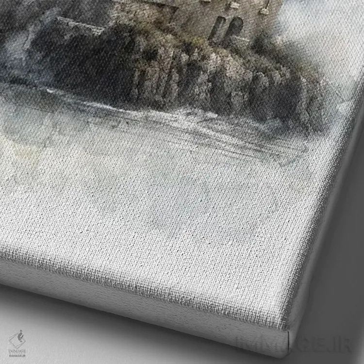 تابلو دکوراتیو فانوس دریایی اثر کورنل ولاد - نمای نزدیک بافت بوم