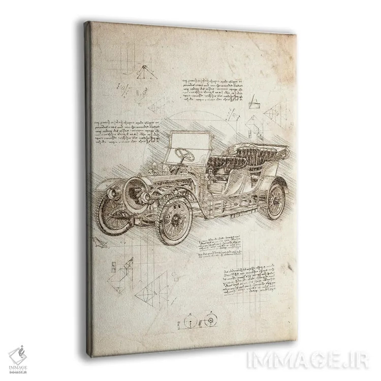 تابلو دکوراتیو برش نمای داخلی خودرو اثر کورنل ولاد - نمای پرسپکتیو محصول