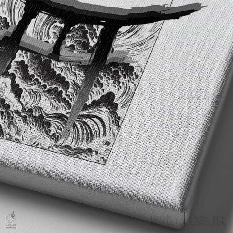 تابلو دکوراتیو قدرت ببر ژاپنی اثر کورنل ولاد - نمای نزدیک بافت بوم