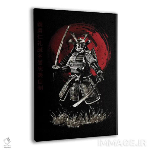تابلو دکوراتیو سامورایی بوشیدو اثر کورنل ولاد - نمای پرسپکتیو محصول