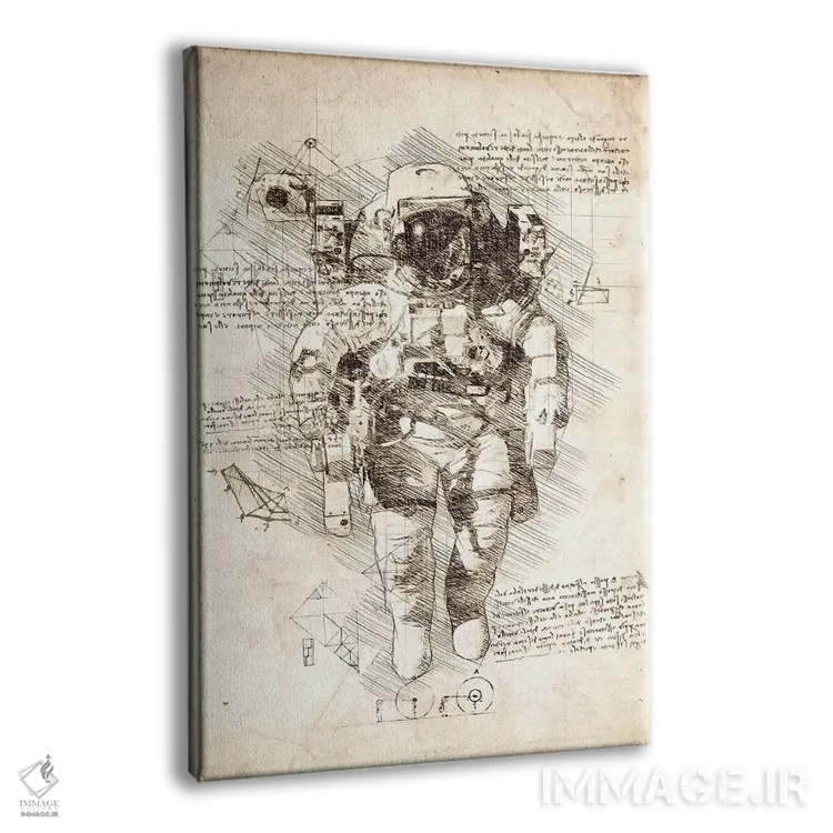 تابلو دکوراتیو لباس فضانوردی اثر کورنل ولاد - نمای پرسپکتیو محصول