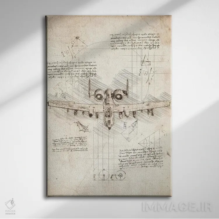 تابلو دکوراتیو ای-۱۰ تاندر بولت اثر کورنل ولاد - نمای روبهرو روی دیوار