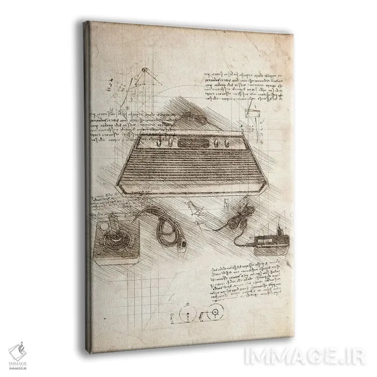 تابلو دکوراتیو آتاری ۲۶۰۰ اثر کورنل ولاد - نمای پرسپکتیو محصول