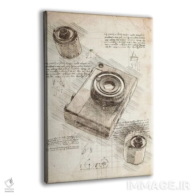 تابلو دکوراتیو دوربین و فیلم اثر کورنل ولاد - نمای پرسپکتیو محصول