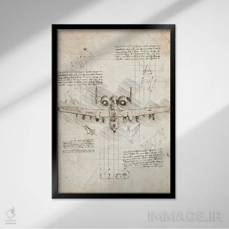 تابلو دکوراتیو ای-۱۰ تاندر بولت اثر کورنل ولاد - نمای قابدار مشکی