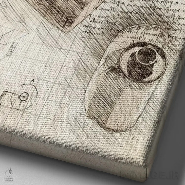 تابلو دکوراتیو دوربین و فیلم اثر کورنل ولاد - نمای نزدیک بافت بوم