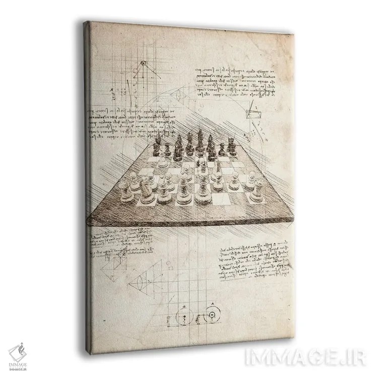 تابلو دکوراتیو صفحه شطرنج اثر کورنل ولاد - نمای پرسپکتیو محصول