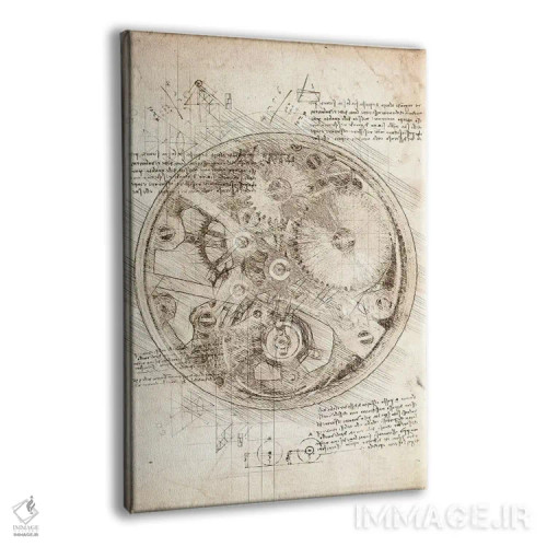 تابلو دکوراتیو مکانیسم حرکت ساعت اثر کورنل ولاد - نمای پرسپکتیو محصول