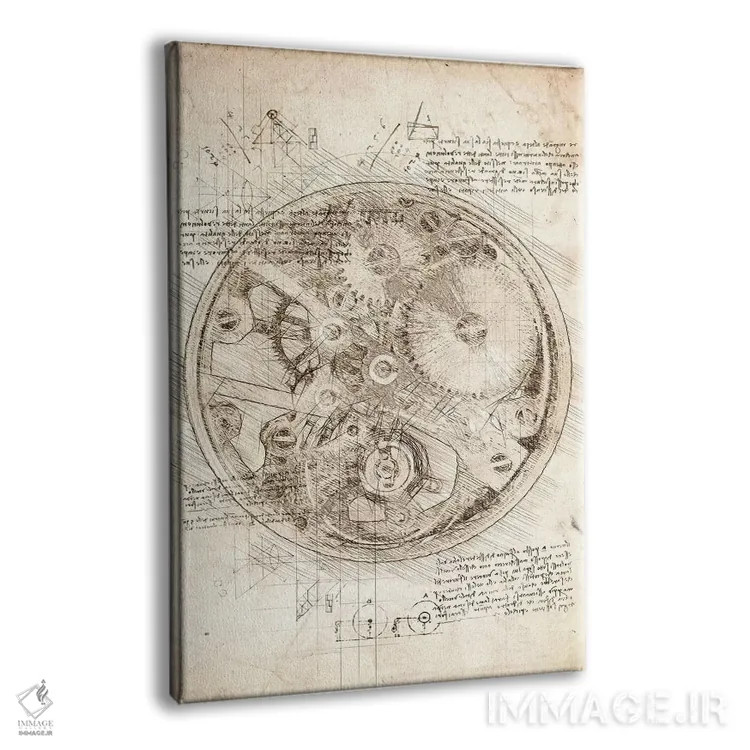 تابلو دکوراتیو مکانیسم حرکت ساعت اثر کورنل ولاد - نمای پرسپکتیو محصول