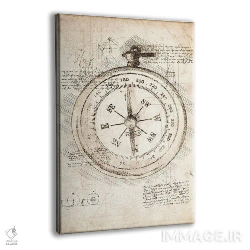 تابلو دکوراتیو قطب نما اثر کورنل ولاد - نمای پرسپکتیو محصول