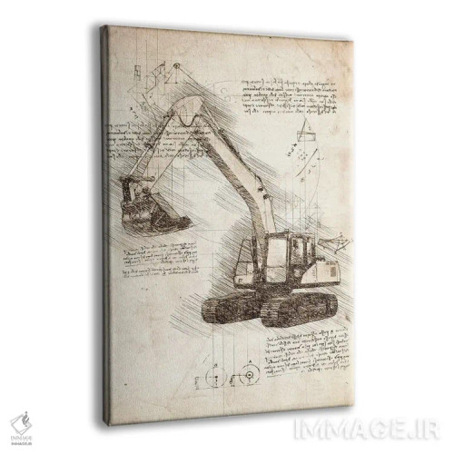 تابلو دکوراتیو بیل مکانیکی اثر کورنل ولاد - نمای پرسپکتیو محصول