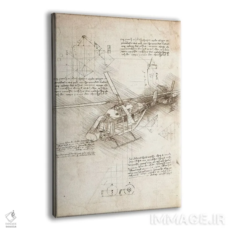 تابلو دکوراتیو هلیکوپتر اثر کورنل ولاد - نمای پرسپکتیو محصول