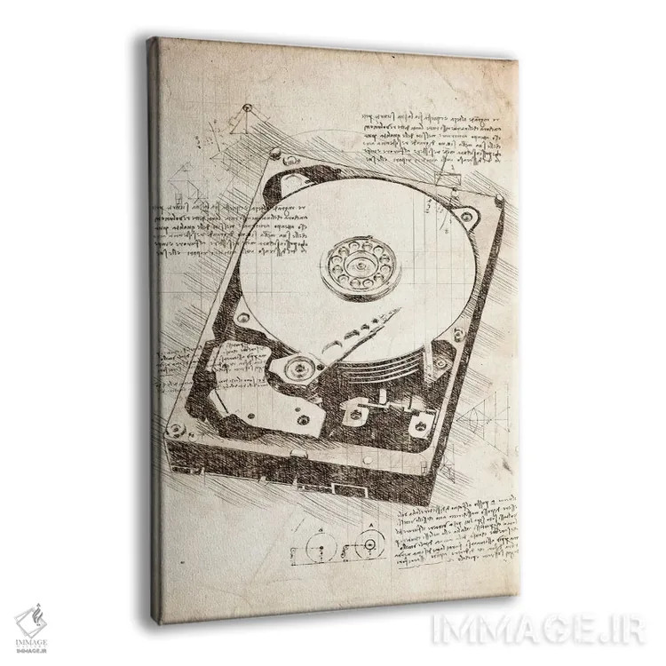 تابلو دکوراتیو دیسک سخت اثر کورنل ولاد - نمای پرسپکتیو محصول