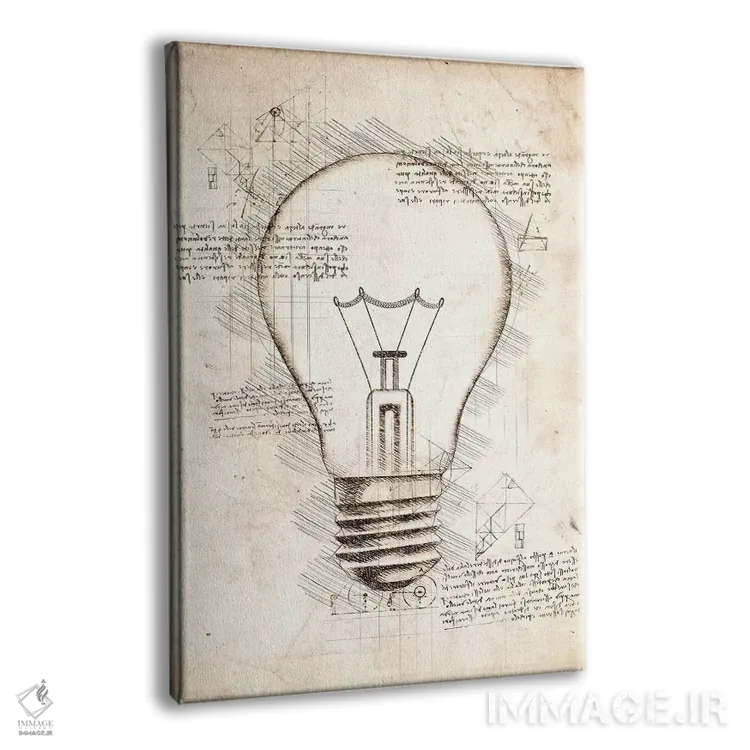 تابلو دکوراتیو لامپ اثر کورنل ولاد - نمای پرسپکتیو محصول