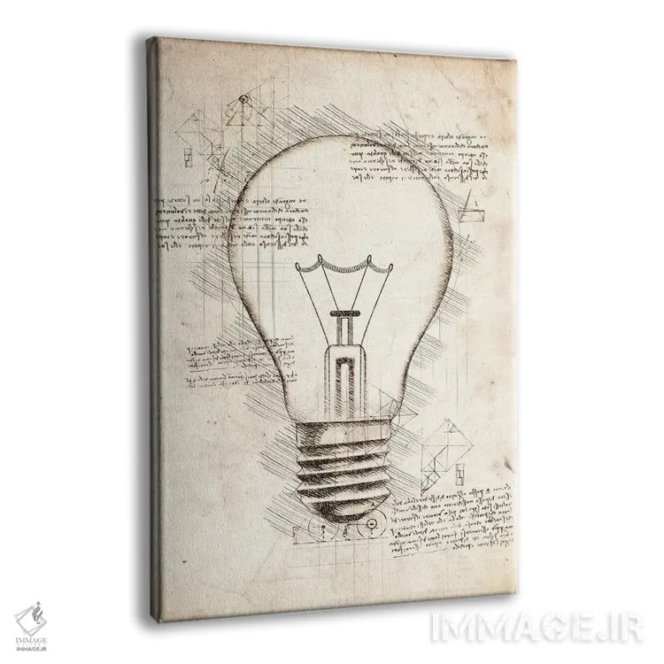 تابلو دکوراتیو لامپ اثر کورنل ولاد - نمای پرسپکتیو محصول